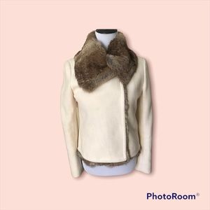 Theory Size Medium Fur Lined button jacket- perfect for fall!